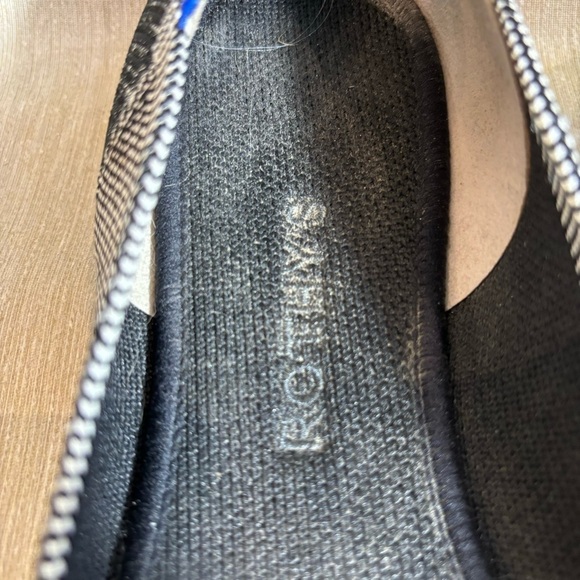 ROTHY’S SZ 8.5 The Flat Grey Mist Cap Toe Slip On Ballet Flats Shoes - Picture 3 of 11